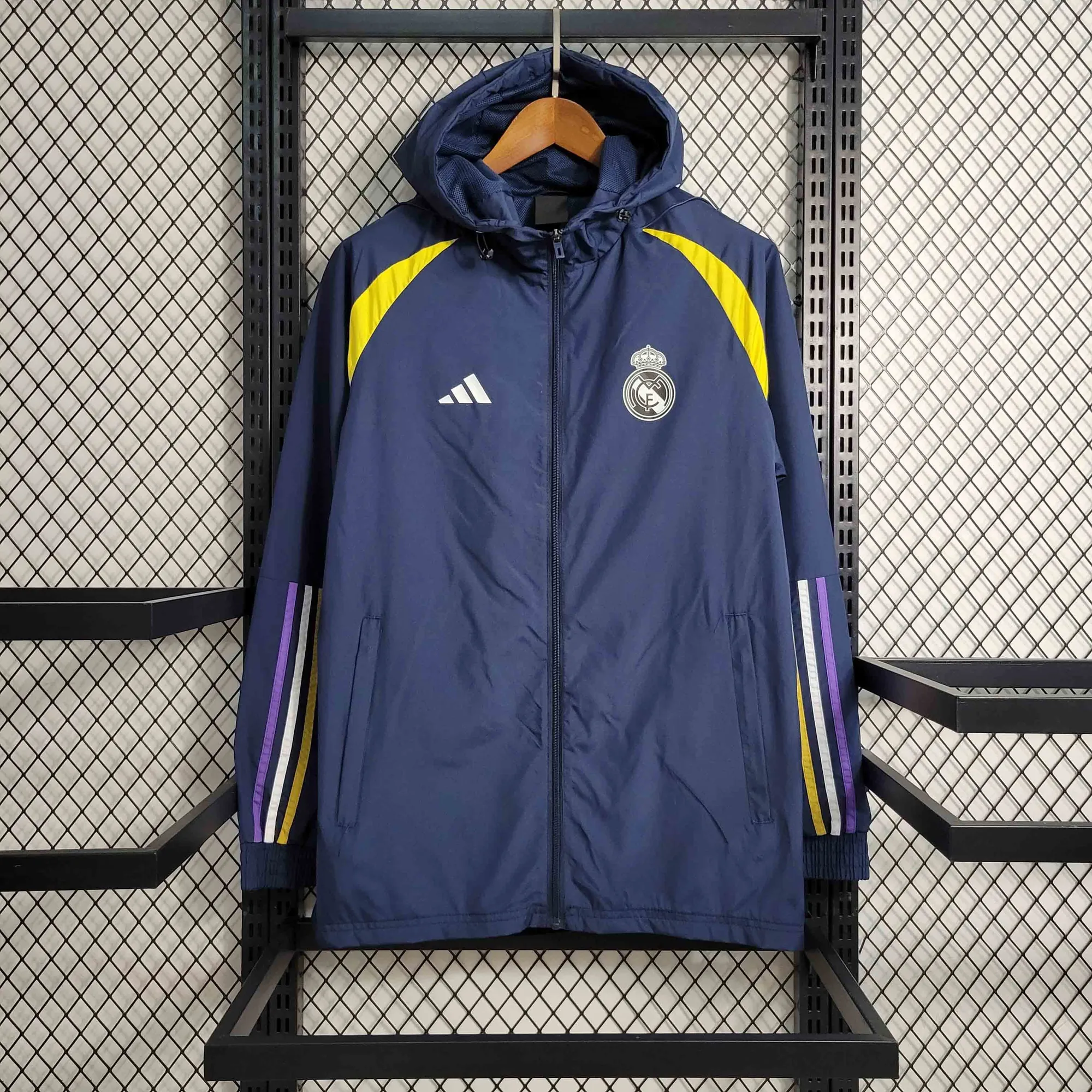 23-24 Real Madrid Navy Windbreaker New Jackets Soccer Jerseys Yupoo 7