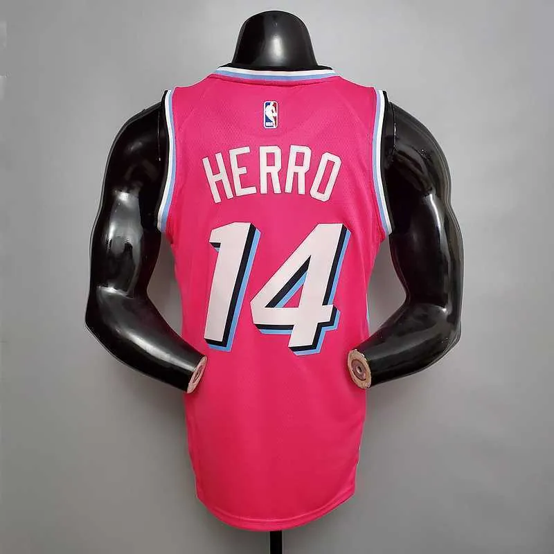 HERRO#14 Miami Heat V-neck pink 1