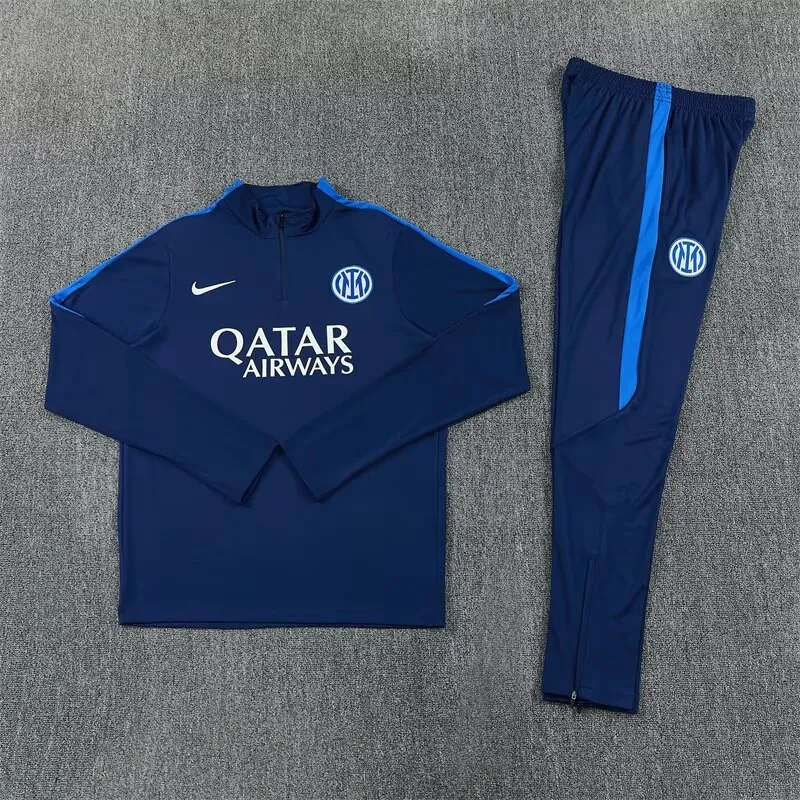 26-27 Inter Milan Mens Kit Royal Blue Half Pull Training Suit Yupoo 7 6