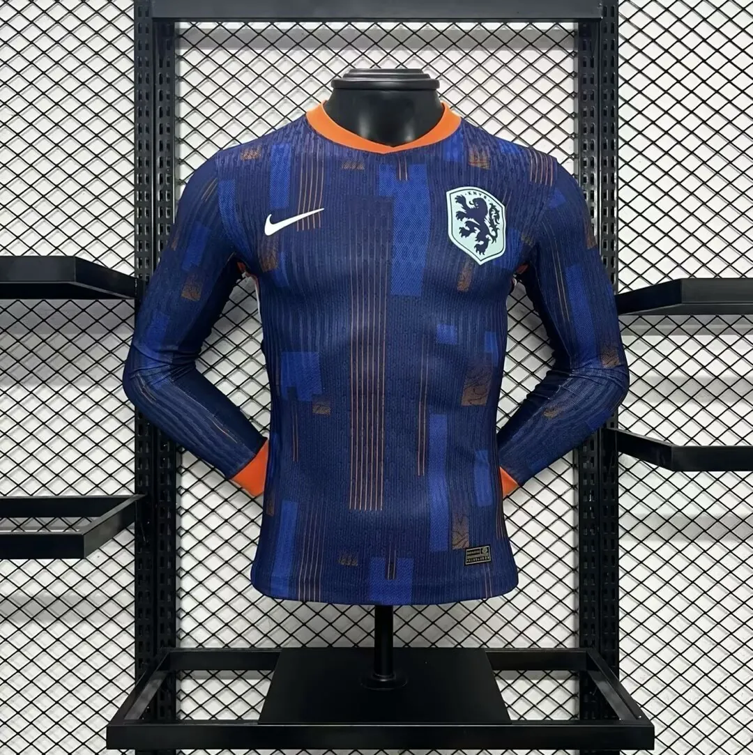 2024 Netherlands Away Long Sleeve Kit Player Version Shirt Best Wholesale Yupoo 3