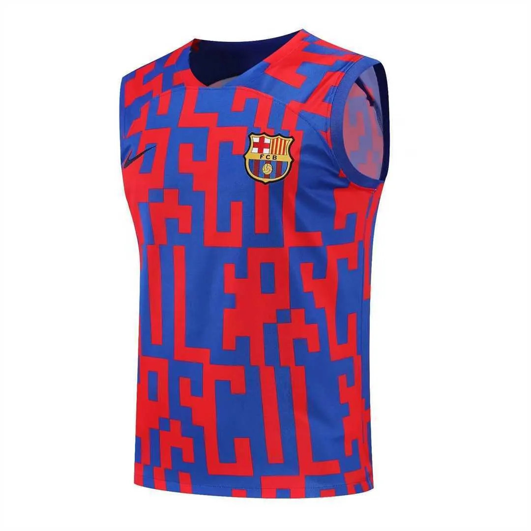 22-23 Barcelona vest training suit kit red and blue camouflage 12