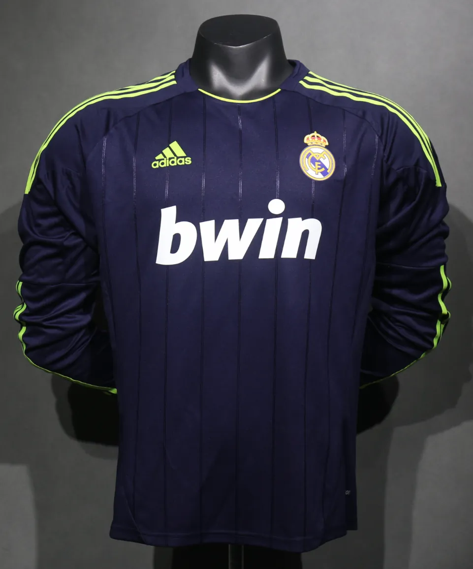 12-13 Real Madrid Away Retro Kit Vintage Player Version Long Sleeve Shirt AAAAJersey Dropship Y 5