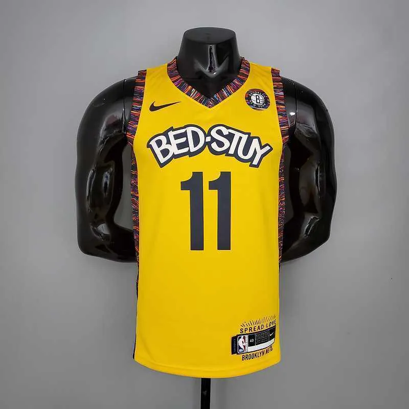 Irving#11 Brooklyn Nets Commemorative Edition Yellow 9