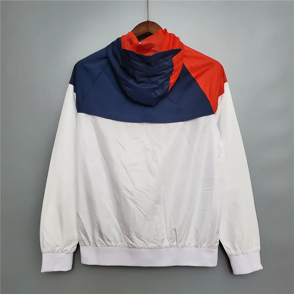 20-21 PSG whiteredblue classic style windbreaker 5