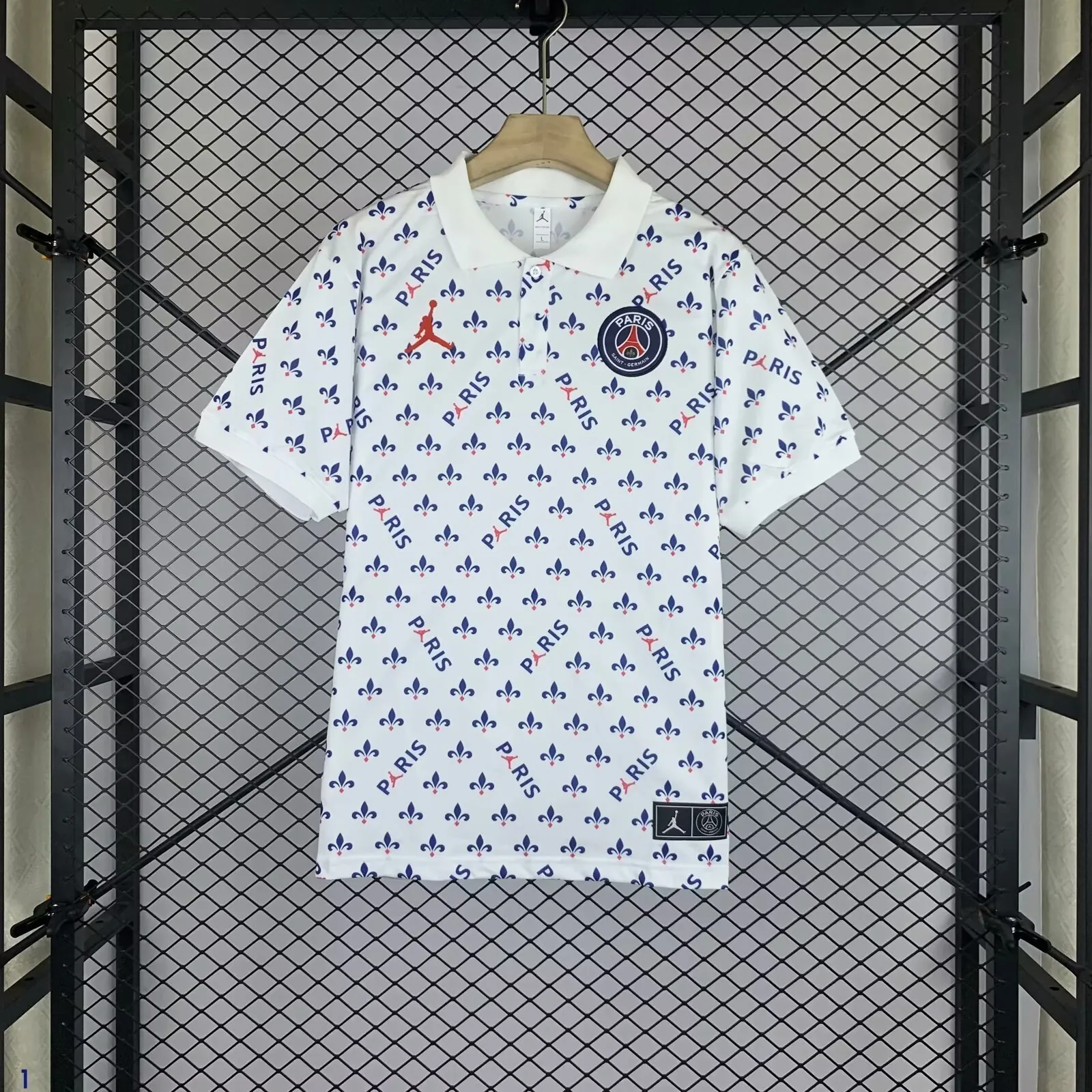 24-25 PSG Polo Jordan Co branded white Polo Shirt Soccer AAAAJersey Dropshipping Yupoo 2