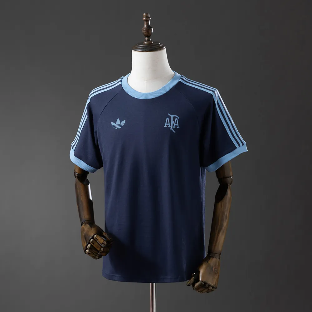 2025 Argentina adidas 50th Anniversary Navy Cotton T-shirt 2