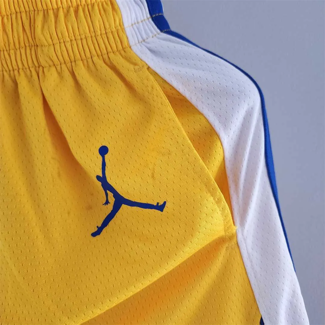 Golden State Warriors Air Jordan NBA Shorts Yellow 8