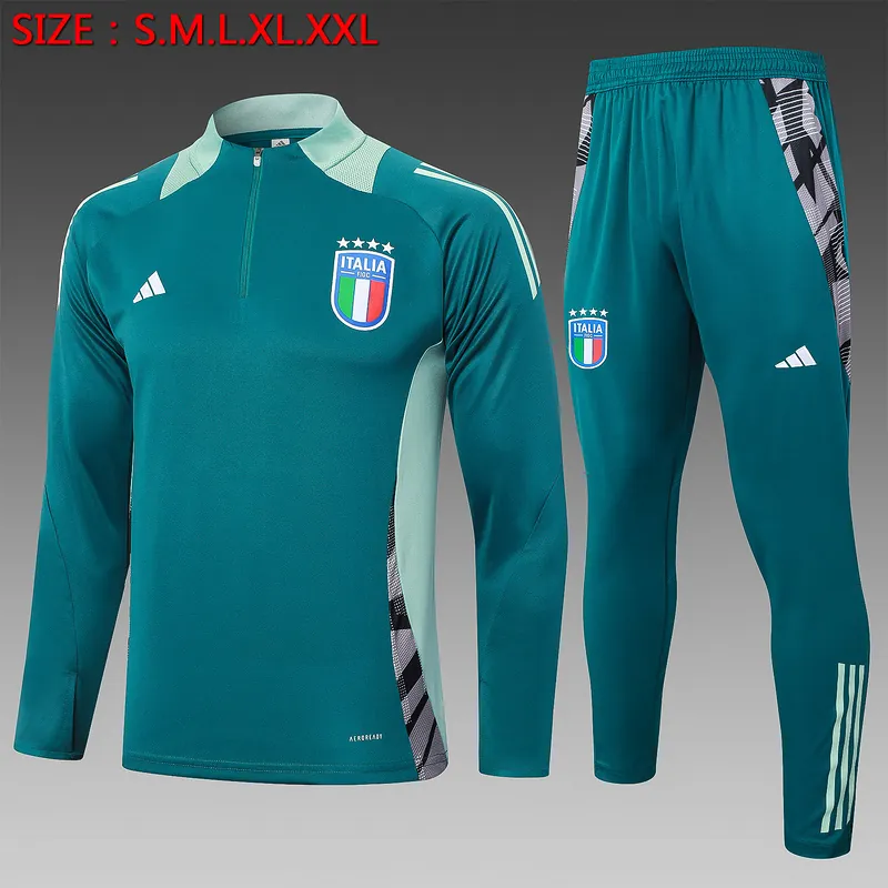 2024 Italy Long Sleeve Training Suit Football Shirts 3