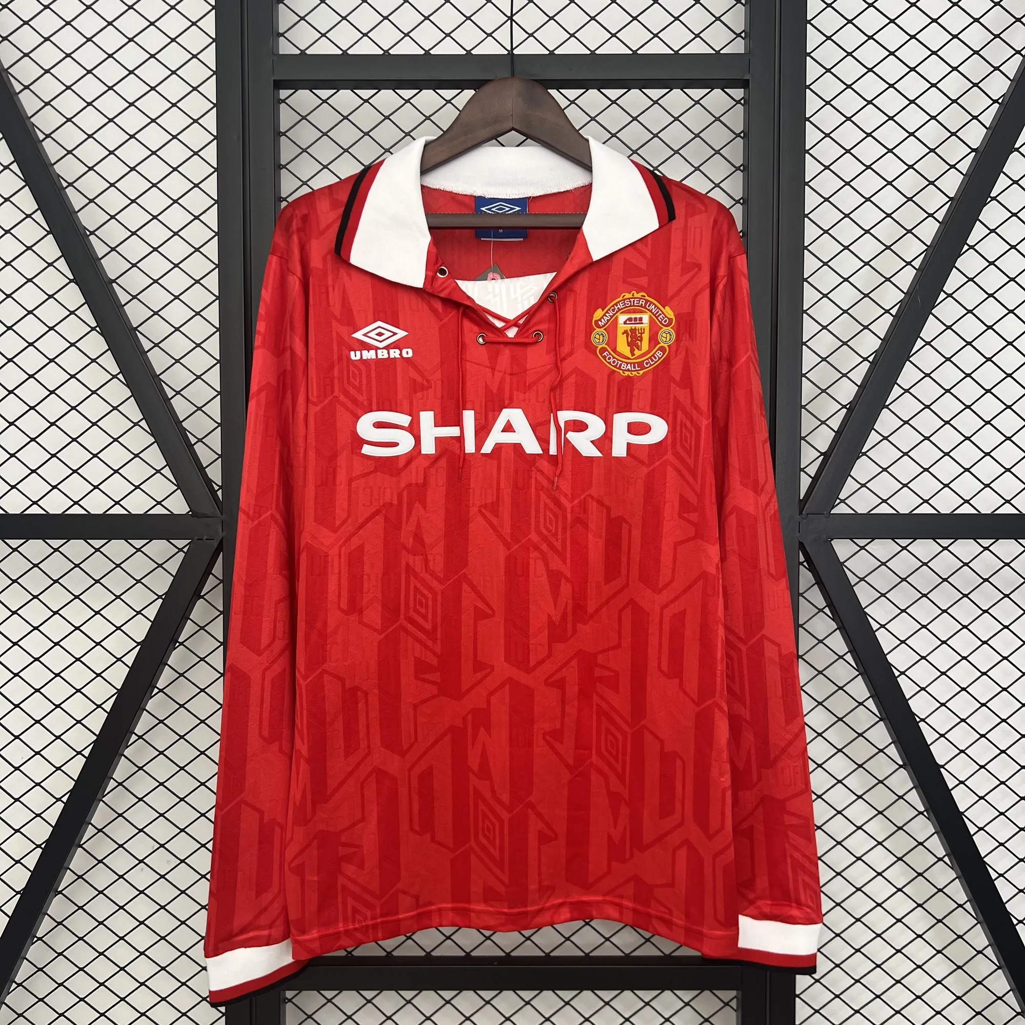 92-94 Manchester United Home Retro Kit Long Sleeve Shirt Cheap AAAAJerseys Supply Yupoo 7