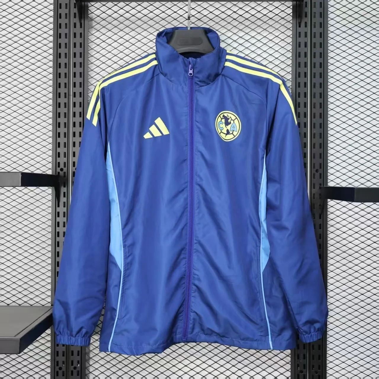 25-26 Club America Blue Windbreaker Jacket AAAAJersey Supply Yupoo 6