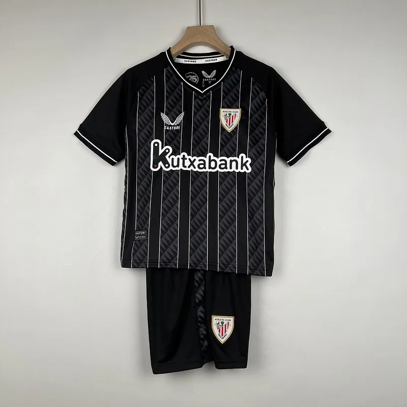 23-24 Kids Goalkeeper Athletic Bilbao Black size 16-28 Soccer Jerseys 10