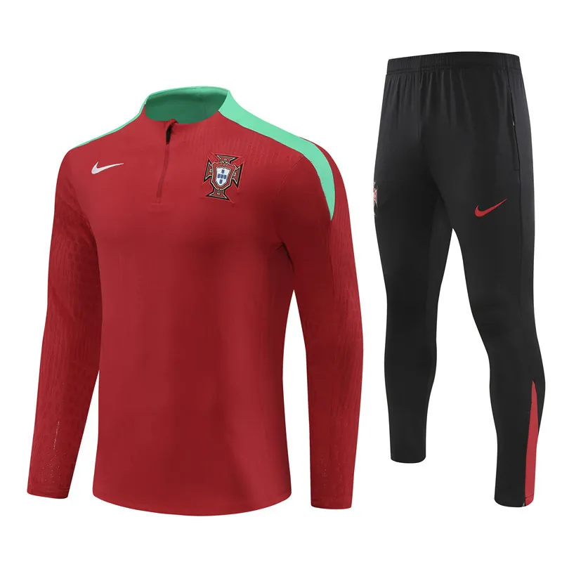 2024 Portugal Player Version Long Sleeve Training Suit Football Shirts 4