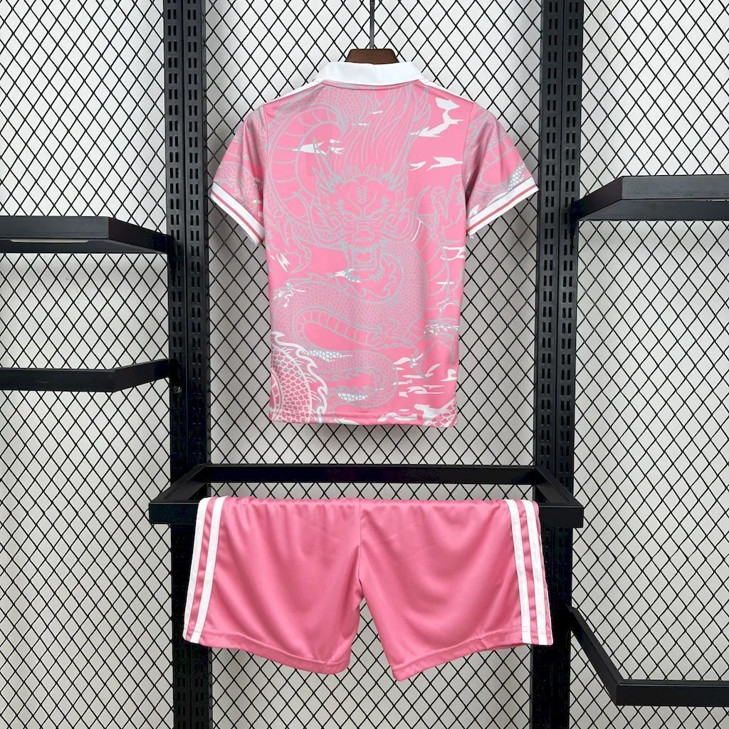 23-24 Real Madrid Pink Dragon Special Edition Kid Kits Youth Apparels AAAAJersey Wholesale Yupo 2