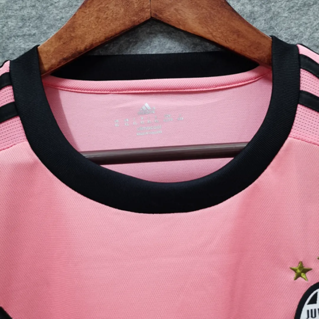 15-16 Juventus away pink long sleeve Football Jersey S-2XL 4