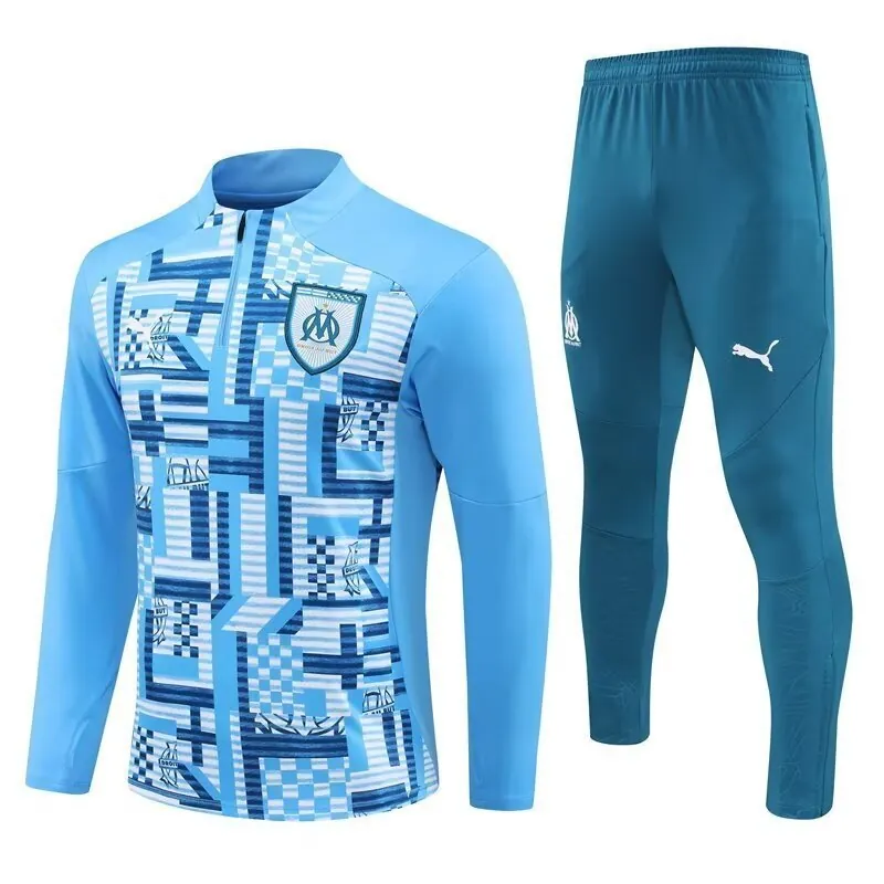 24-25 Marseille Long Sleeve Training Suit Football Shirts 3