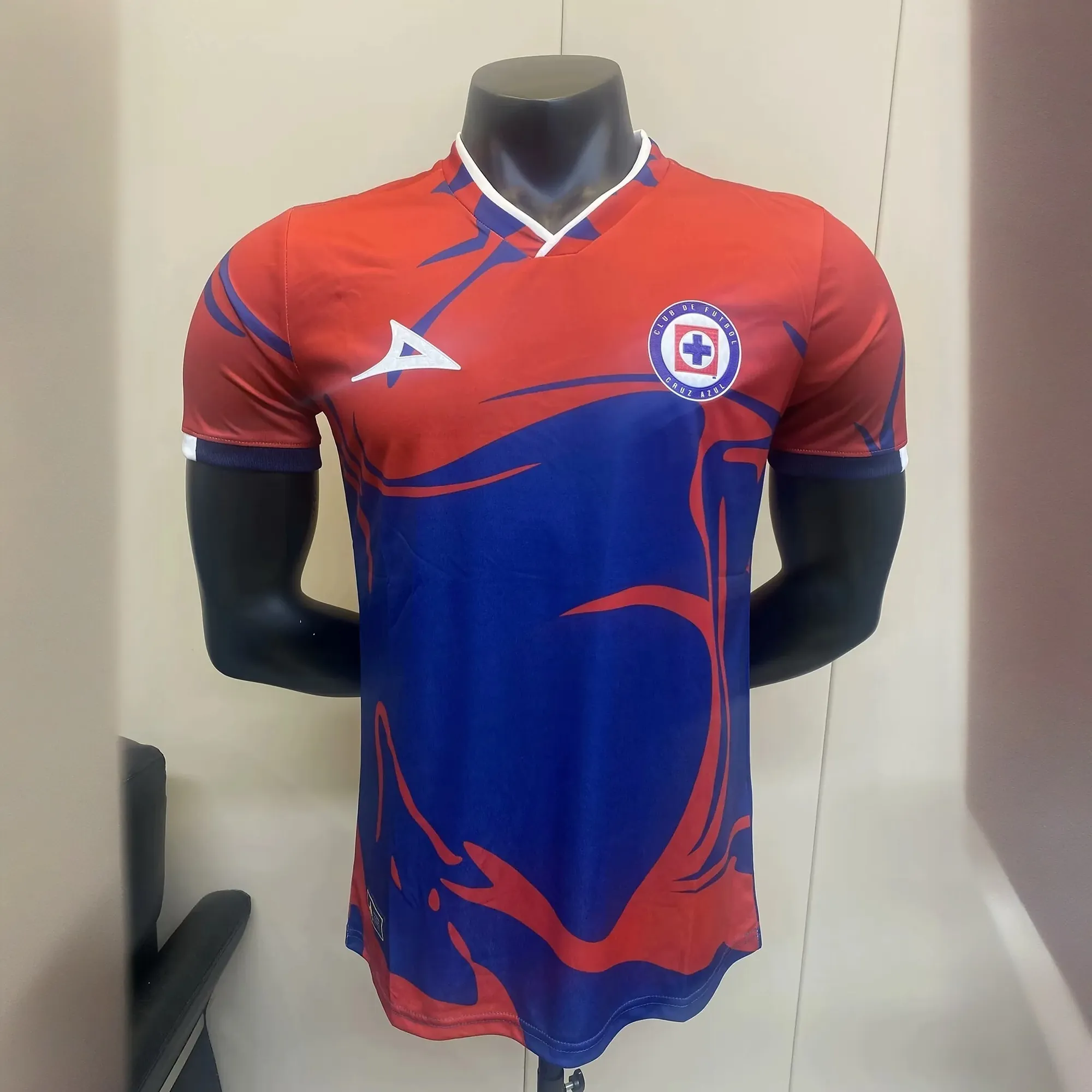 23-24 Cruz Azul Training Kit Red Player Version Shirt Soccer Jerseys Yupoo 2