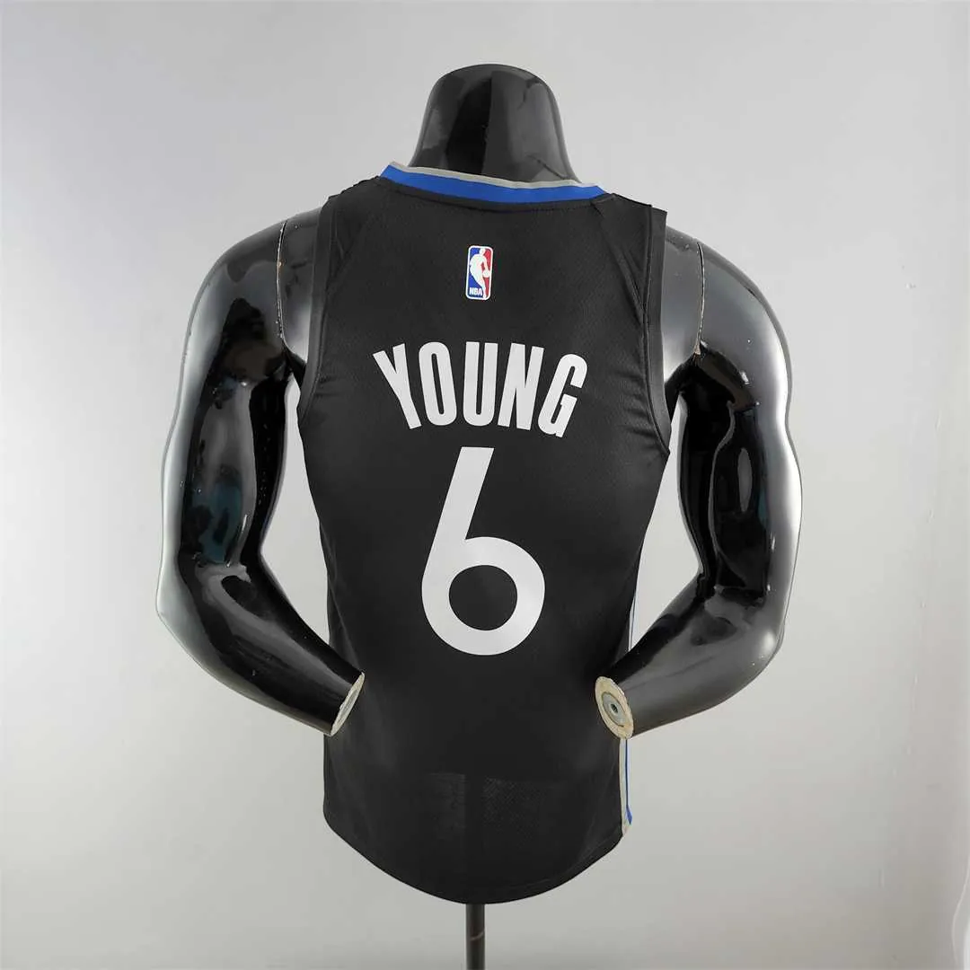 2020 YOUNG #6 Warriors City Edition Black and Grey NBA Jersey 9