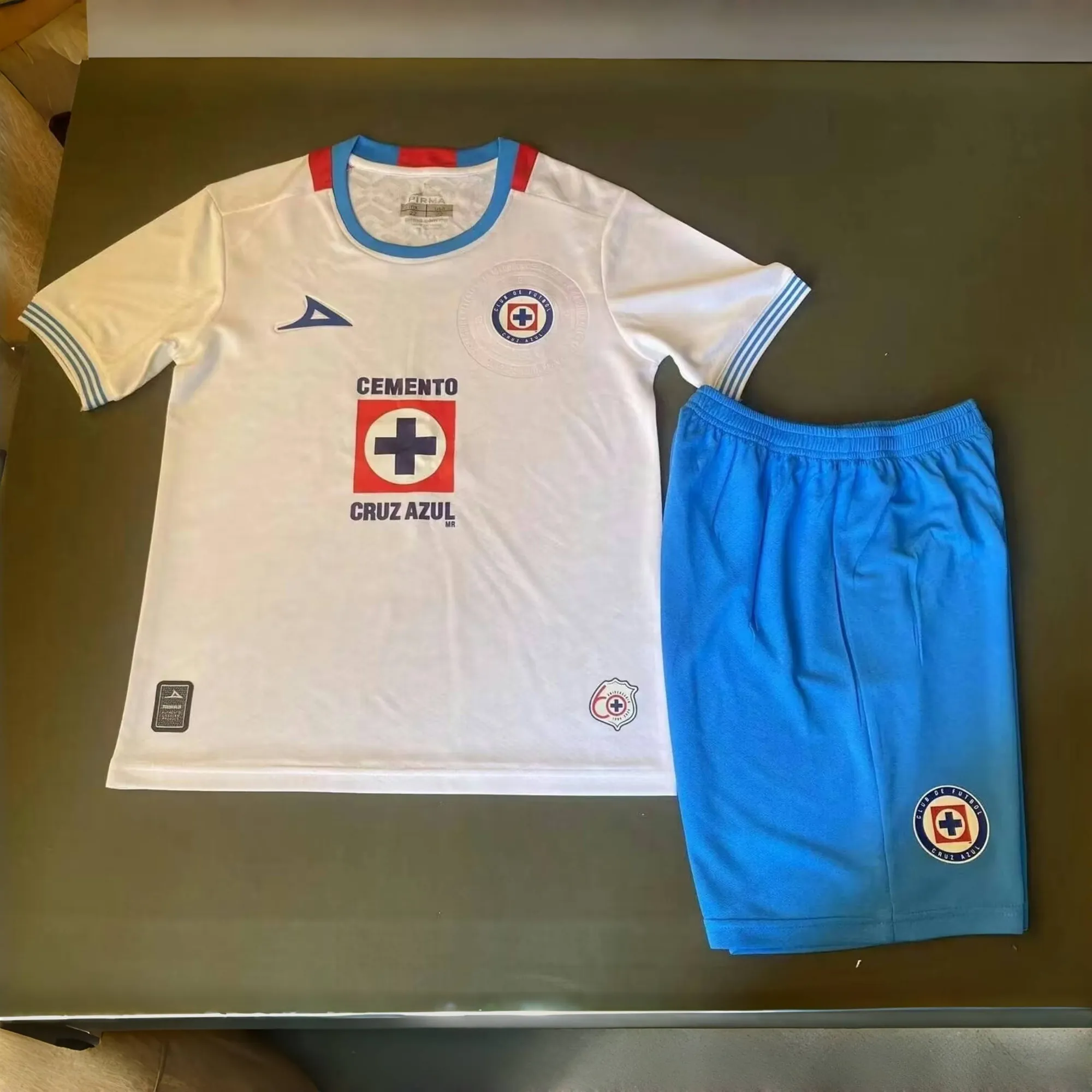 24-25 Cruz Azul Away Kid Kits Youth Apparels Sport AAAAJersey Yupoo 2
