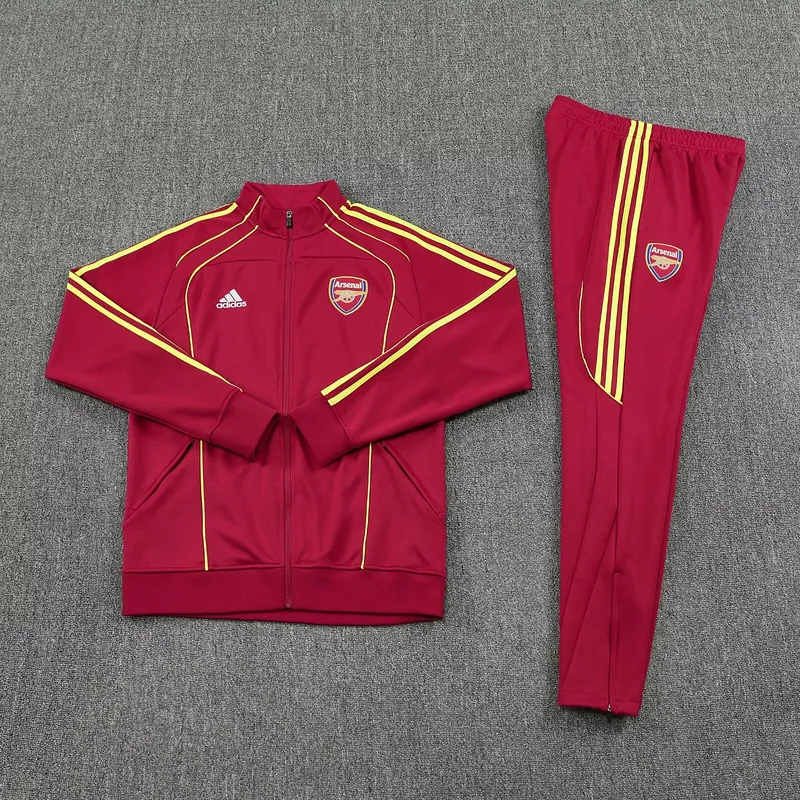 25-26 Arsenal Long Sleeve Red Training Soccer Suit Yupoo 1