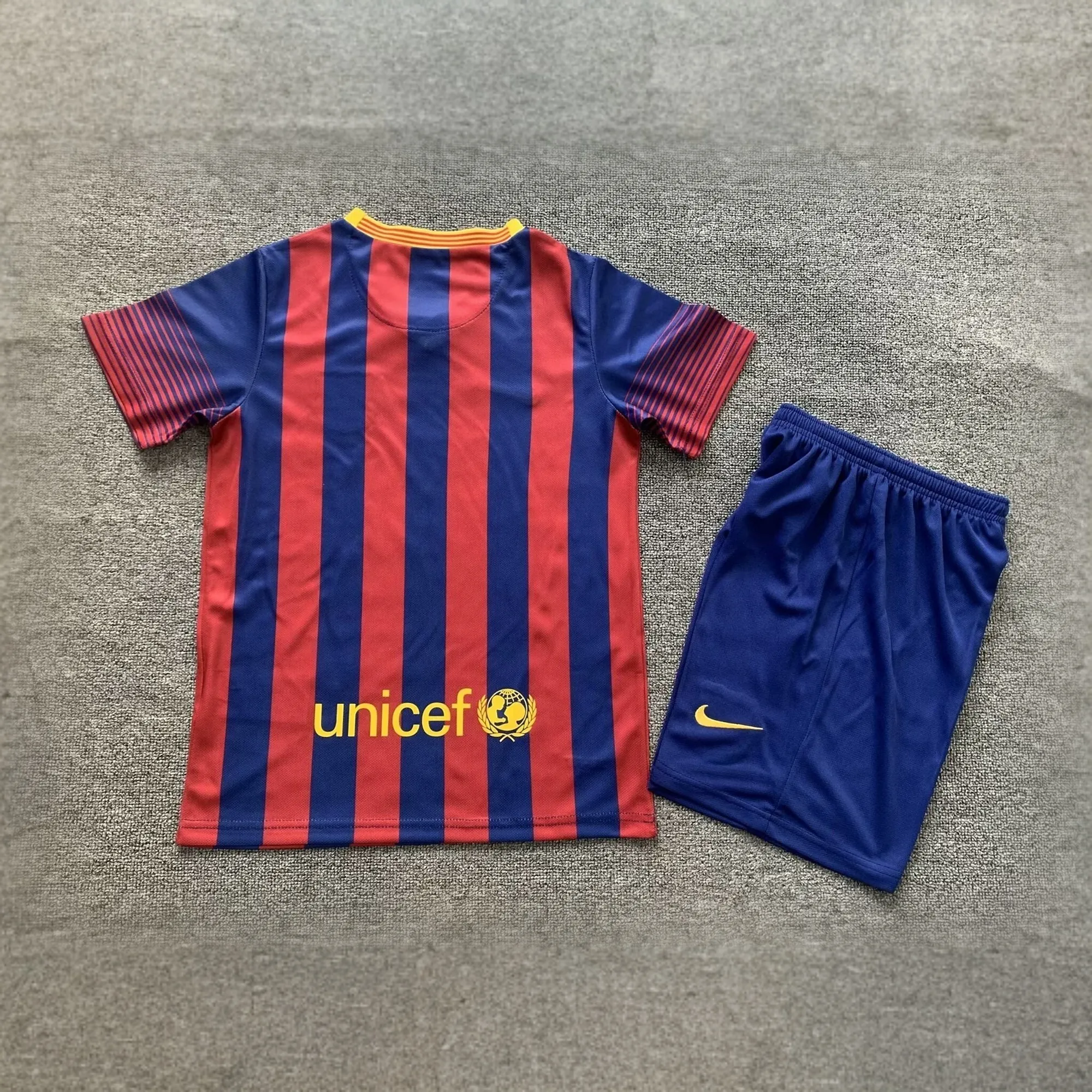 13-14 Barcelona Home Retro Kids Kits Children Shirt Cheap Jersey Yupoo 7