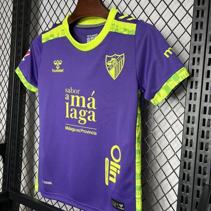 24-25 Malaga Away Kid Kits Youth Apparels Football AAAAJersey Yupoo 5