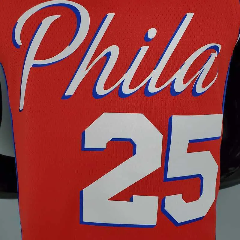 2021 SIMMONS#25 76ers Jordan Themed Red 2