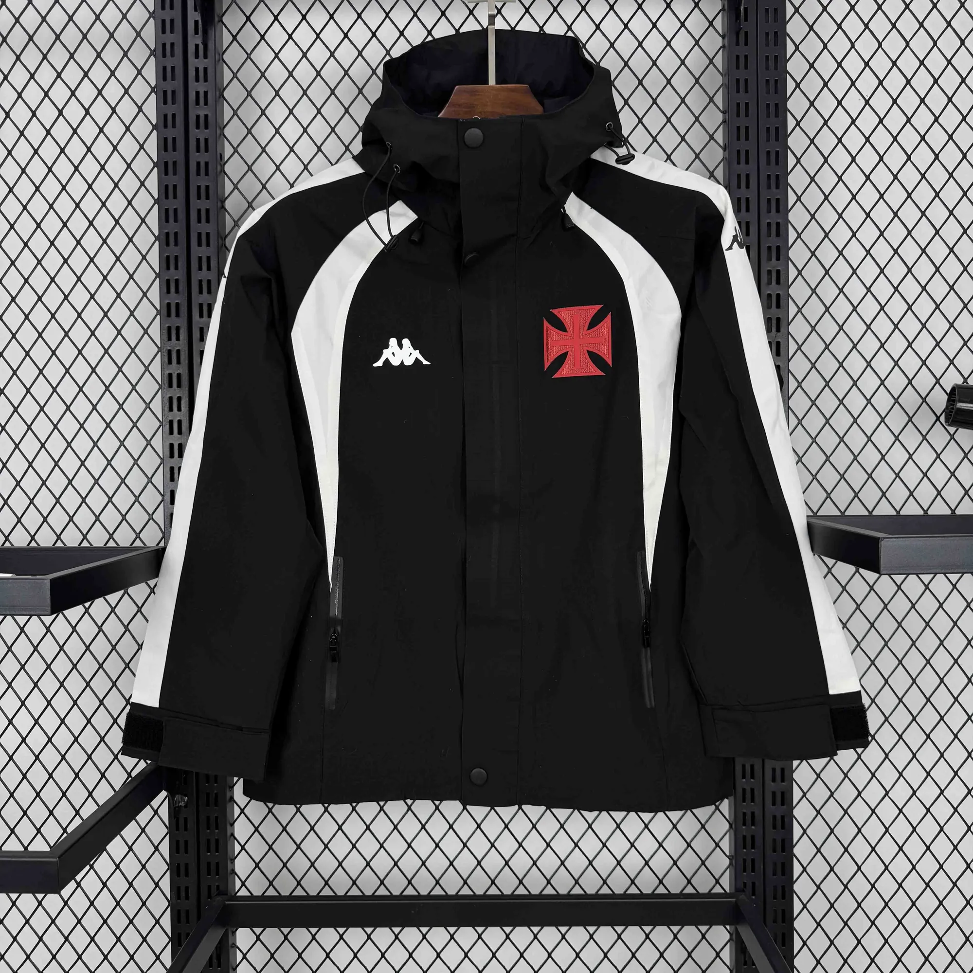 24-25 Vasco Da Gama Black Windbreaker Jacket AAAAJersey Dropship Yupoo 6