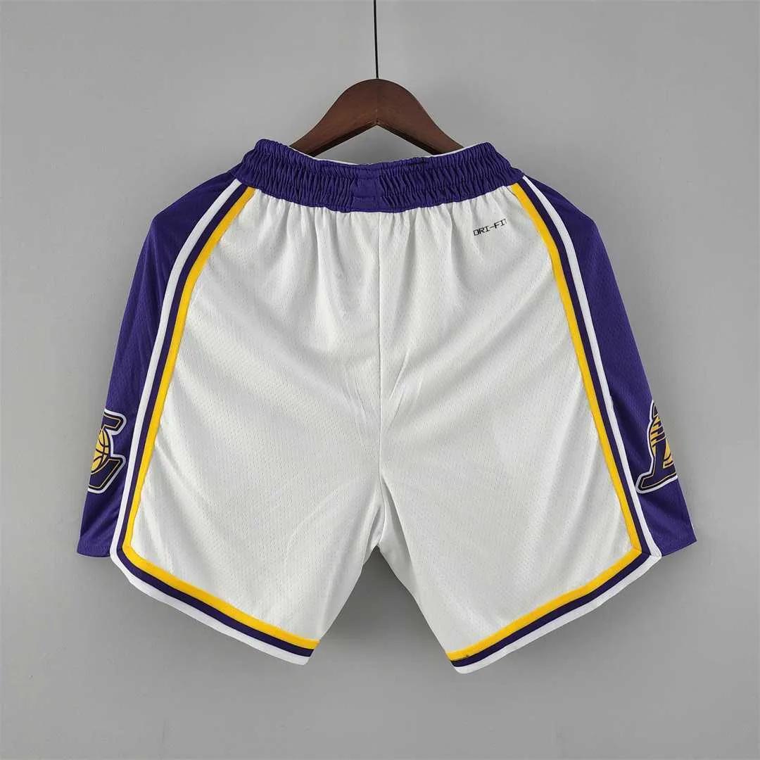 75th anniversary Los Angeles Lakers white NBA shorts 9