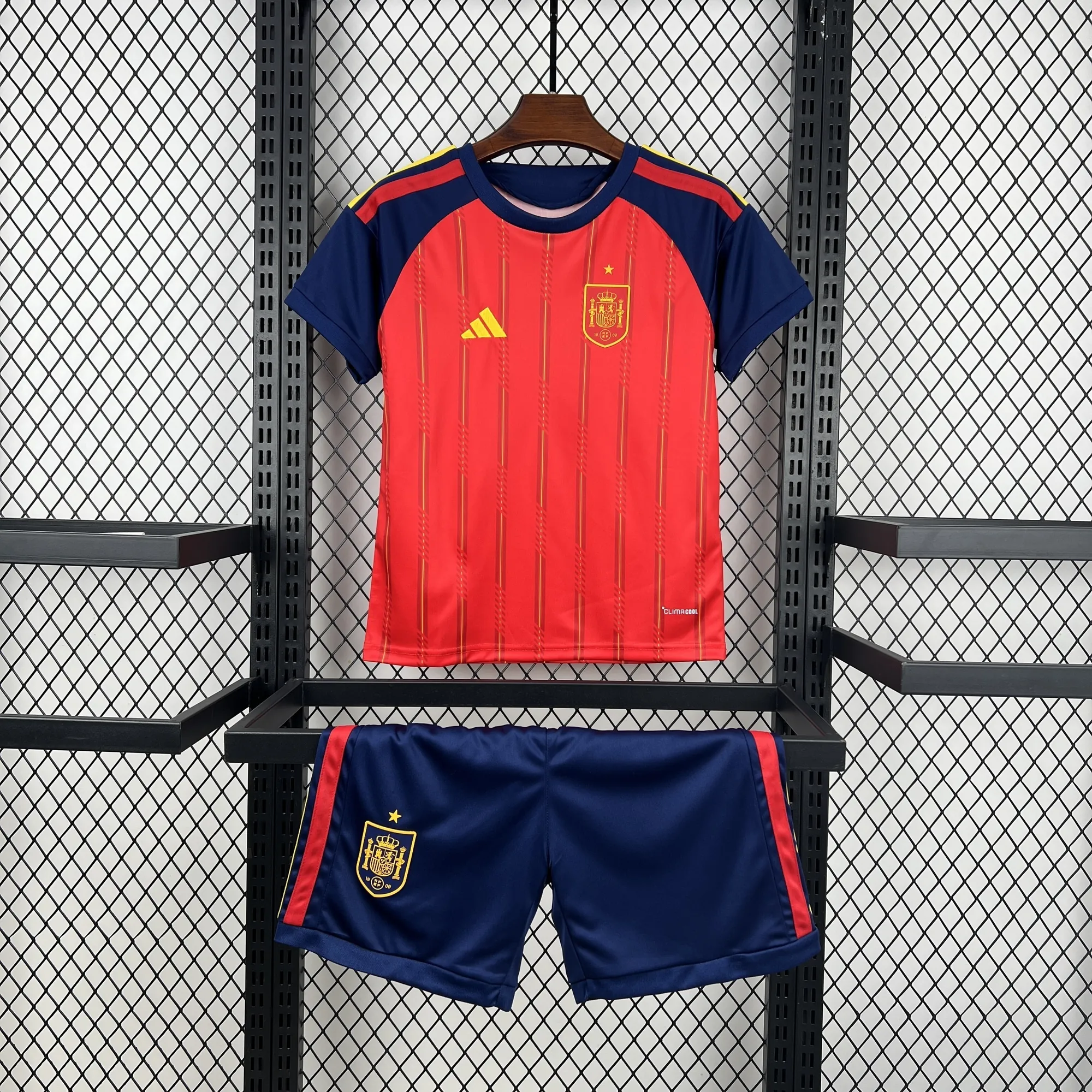 2026 World Cup Spain Home Kid Kits Children Sets Football AAAAJersey Yupoo 8