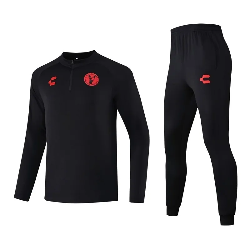 23-24 Tijuana Training Suits Black Xolos Long Sleeve Tracksuit Soccer AAAAJerseys Yupoo 4