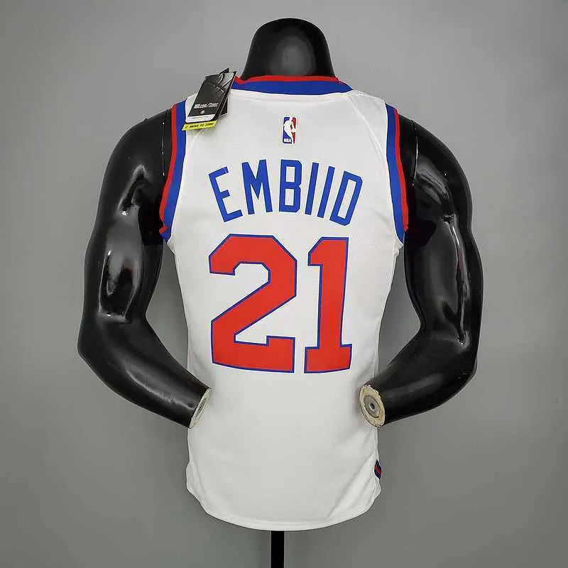 2021 76ers cursive retro limited EMBIID#21 white 8