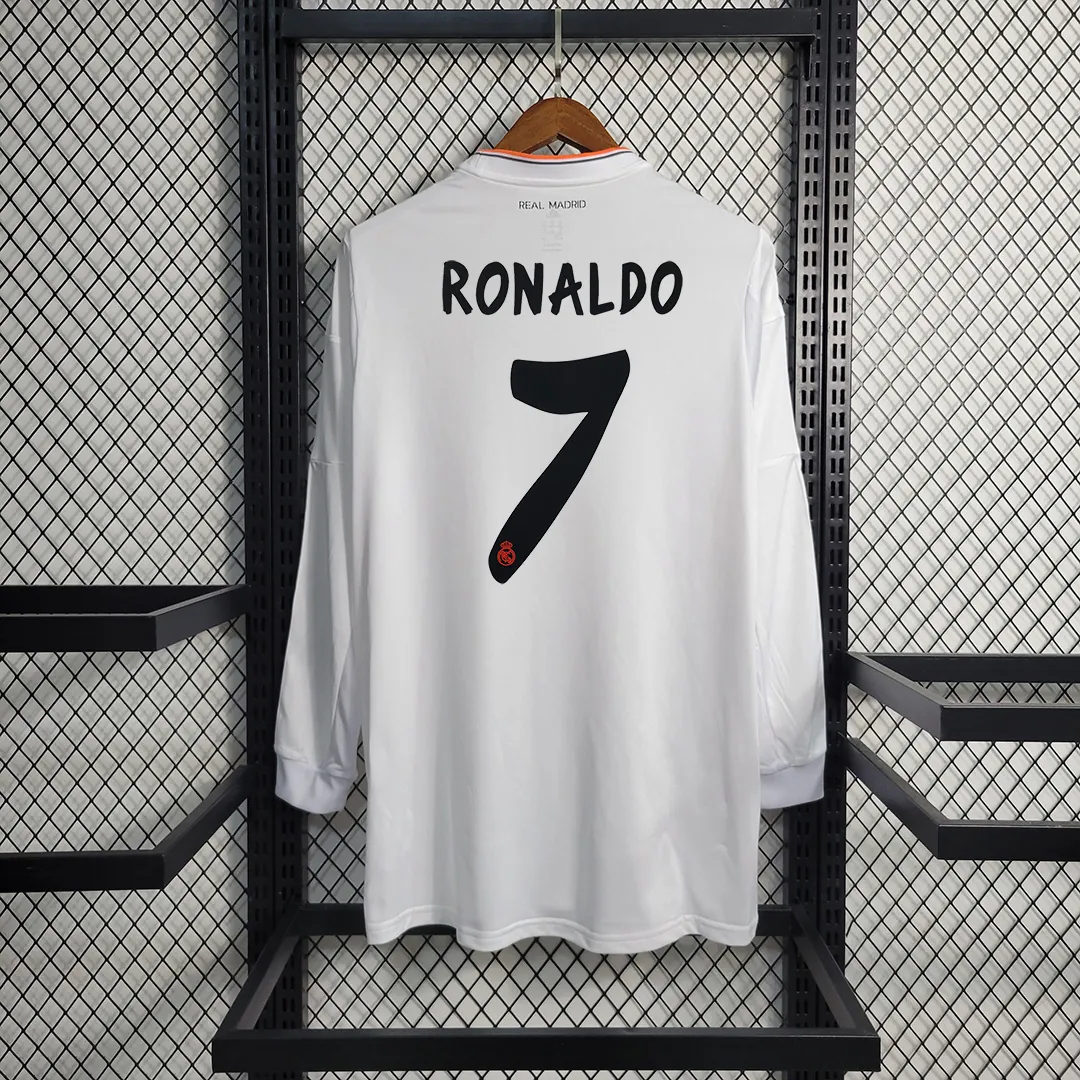 13-14 Real Madrid home long sleeves 8
