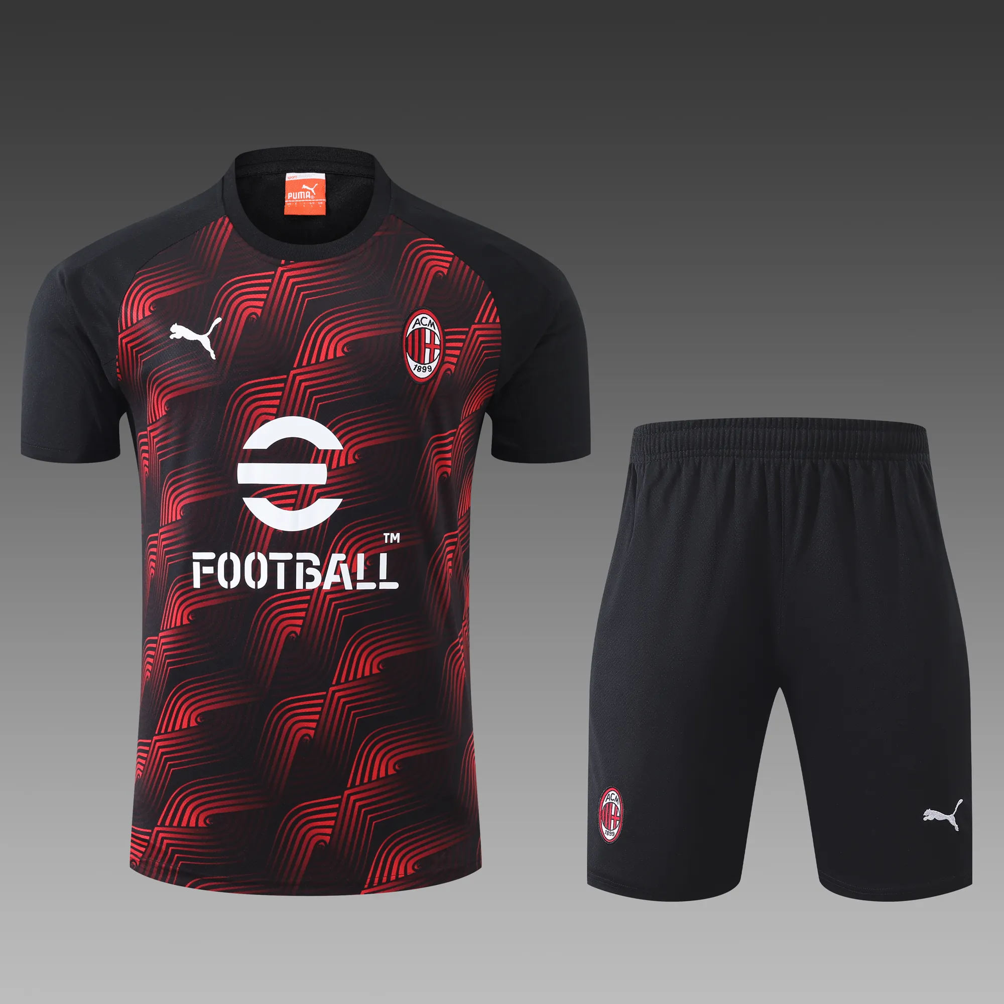 24-25 AC Milan Red and Black Training Suits Soccer Jerseys Yupoo 6