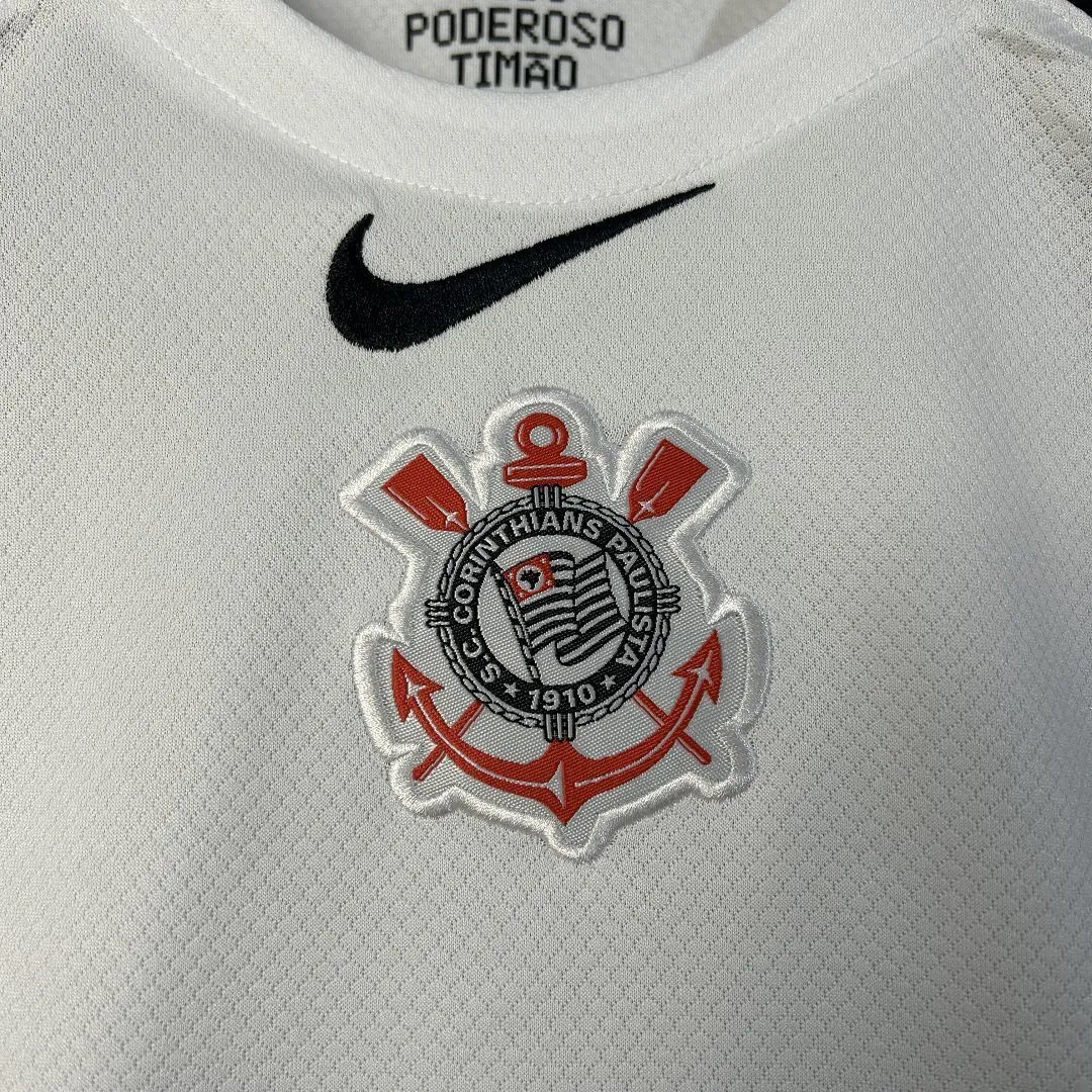 25-26 Corinthians Home Kid Kits Youth Apparels Soccer AAAAJersey Yupoo 7