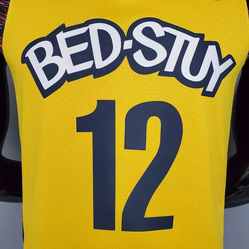 HARRIS#12 Brooklyn Nets Commemorative Edition Yellow 3