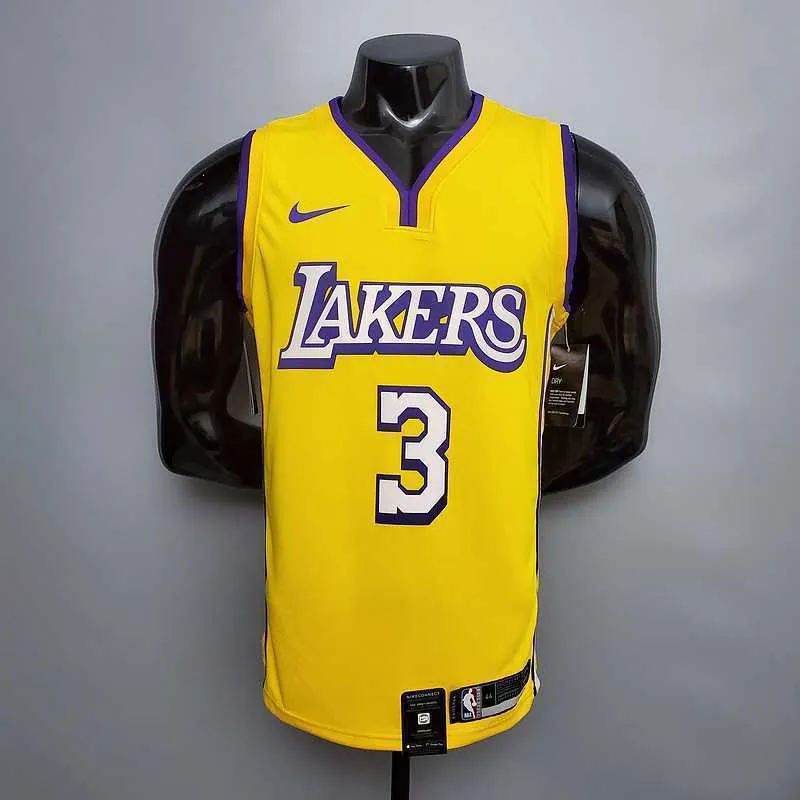 DAVIS #3 Lakers V-neck City Edition yellow 8
