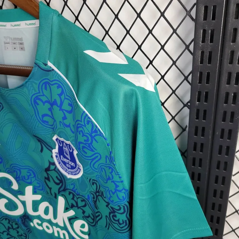23-24 Everton Hummel Limited Edition Kit Pre-Match Shamrock Shirt Soccer Jerseys Yupoo 7