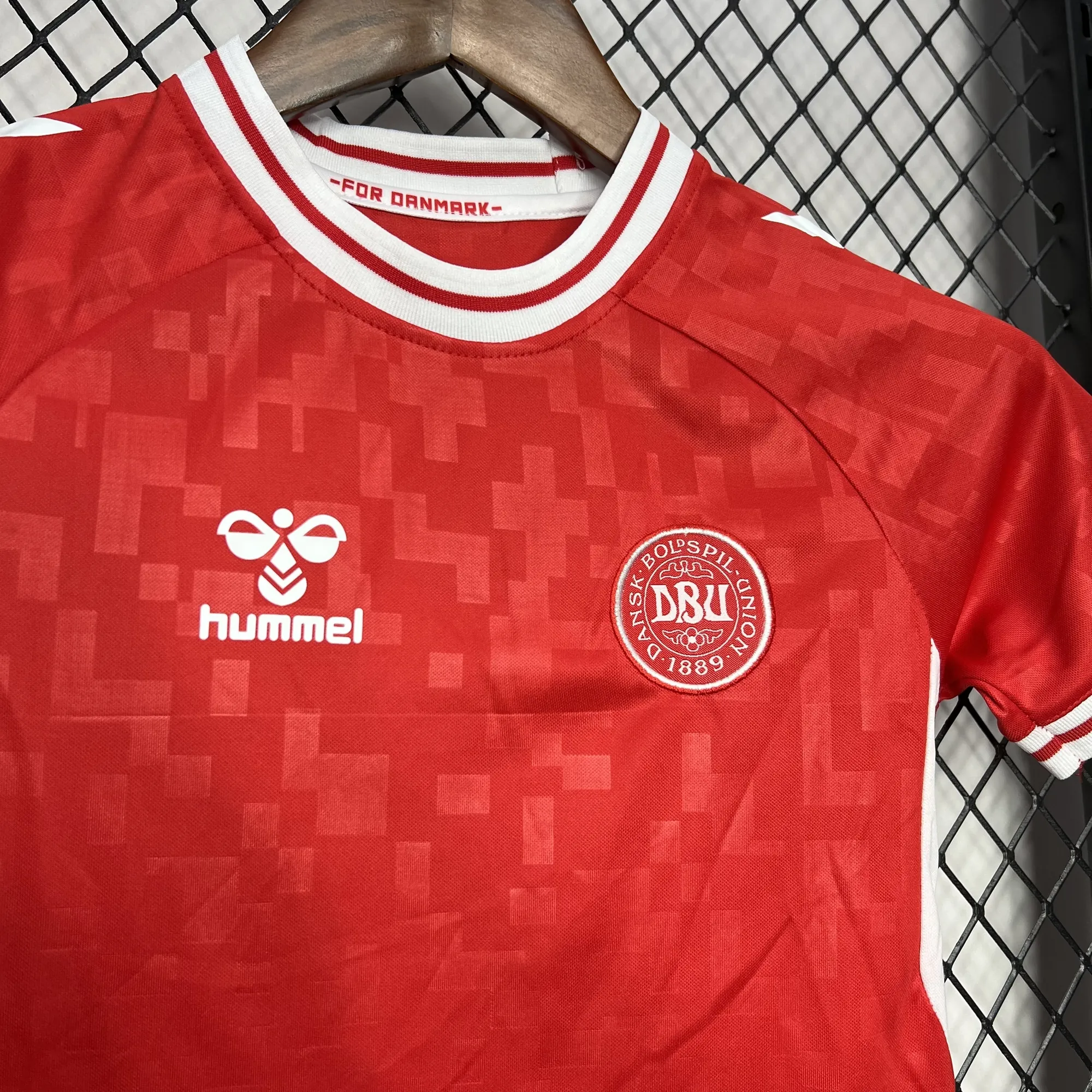 2024 Denmark Home Kid Kits UEFA Euro Youth Apparels AAAAJersey Supplier Yupoo 2