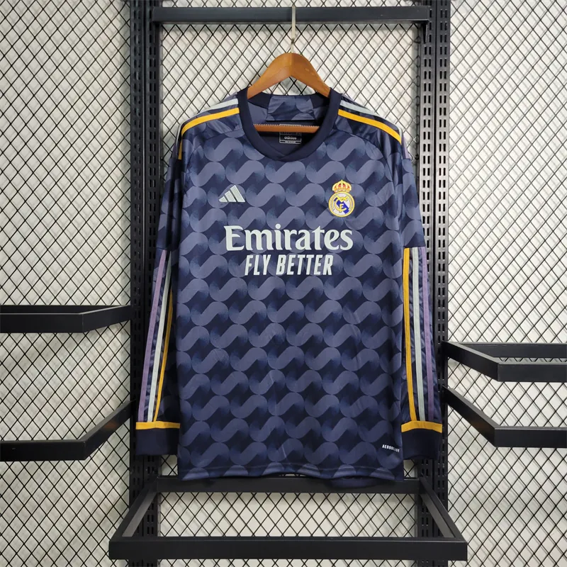 23-24 Real Madrid away long sleeved size S-3XL Soccer Jersey 10