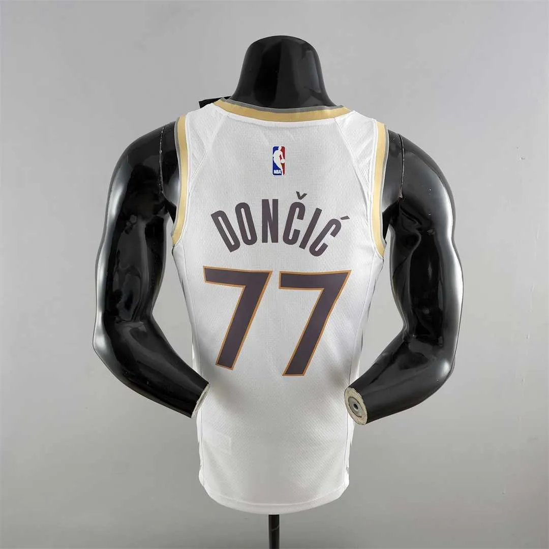 2020 Dallas Mavericks DONCIC#77 City Edition White NBA Jersey 5