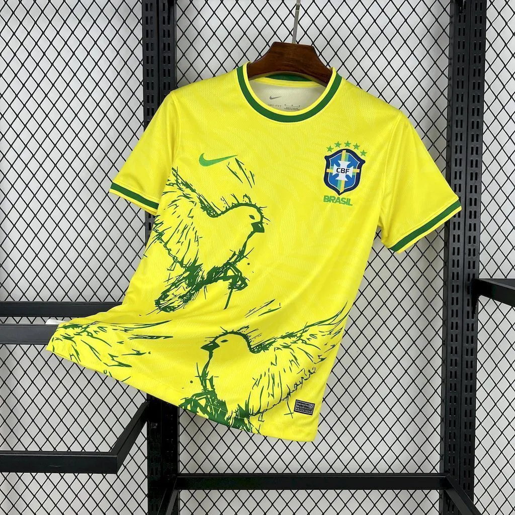 2025 Brazil Yellow Pigeon Special Edition Kit Football T-Shirt AAAAJersey Supply Yupoo 6