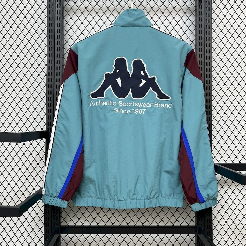 25-26 Barcelona x Kappa OG Style Green Windbreaker Jacket AAAAJersey Supplier Yupoo 2