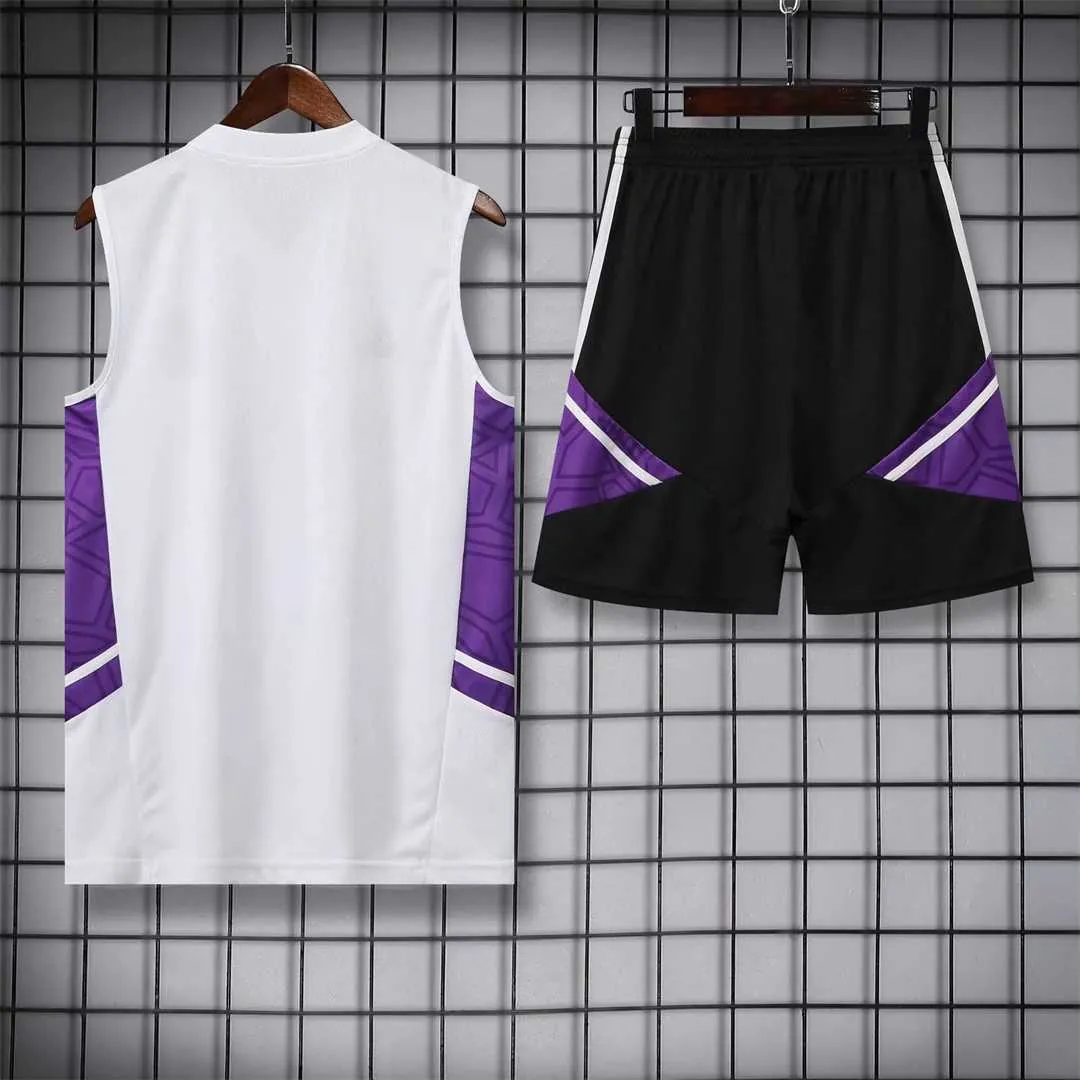 22-23 Real Madrid vest training suit kit White 15