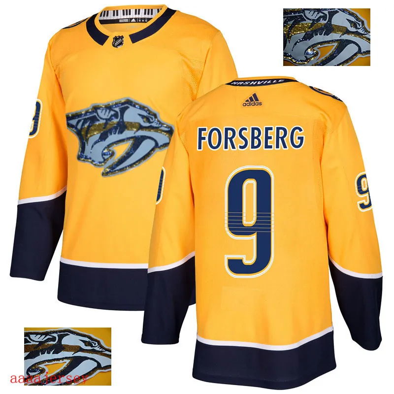 2018 Nashville Predators ice hockey jersey M-3XL 纳什维尔掠夺者队时尚亮片款冰球服 13