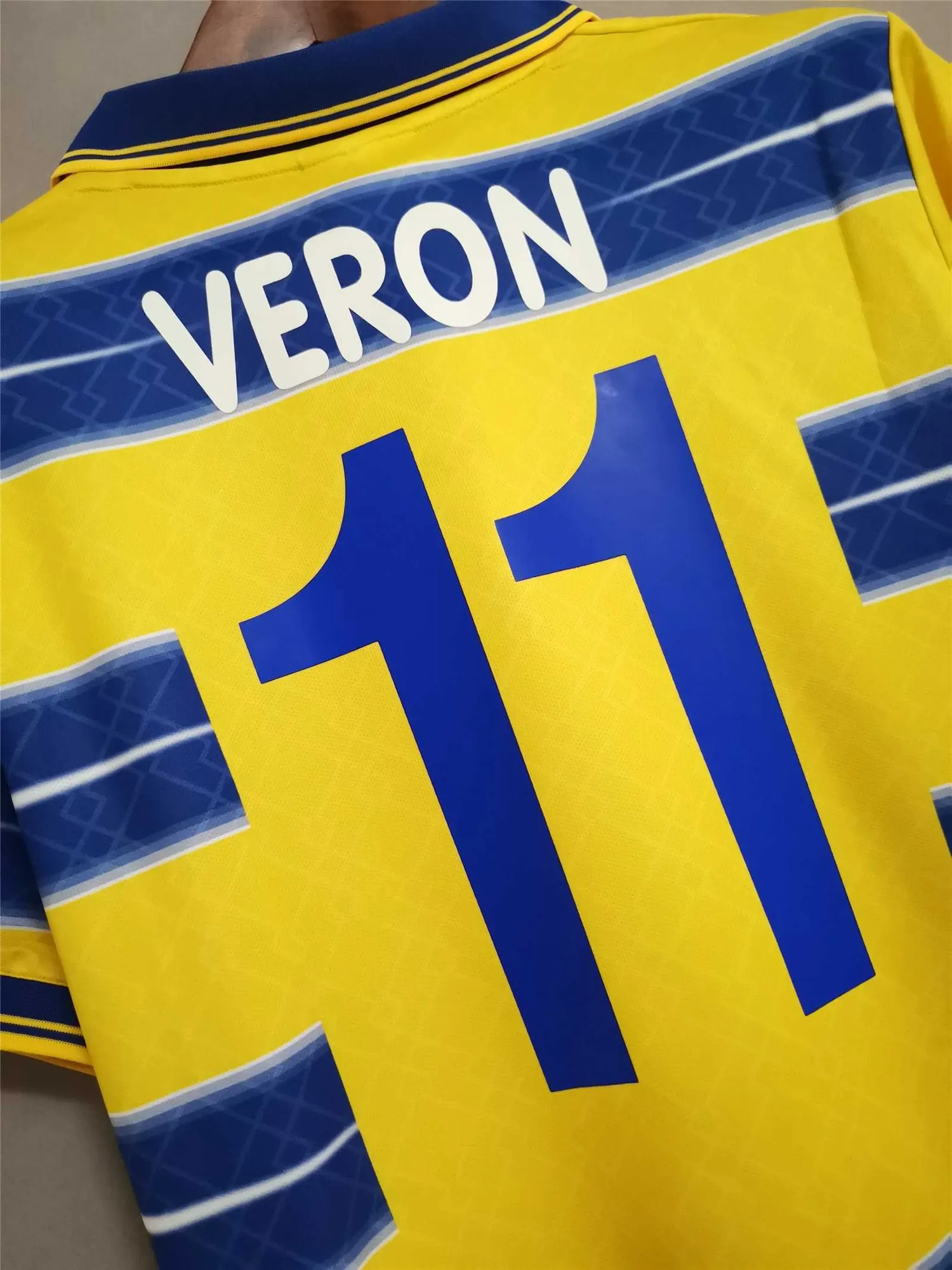 98-99 Parma third away yellowblue Cheap Football Kit 1