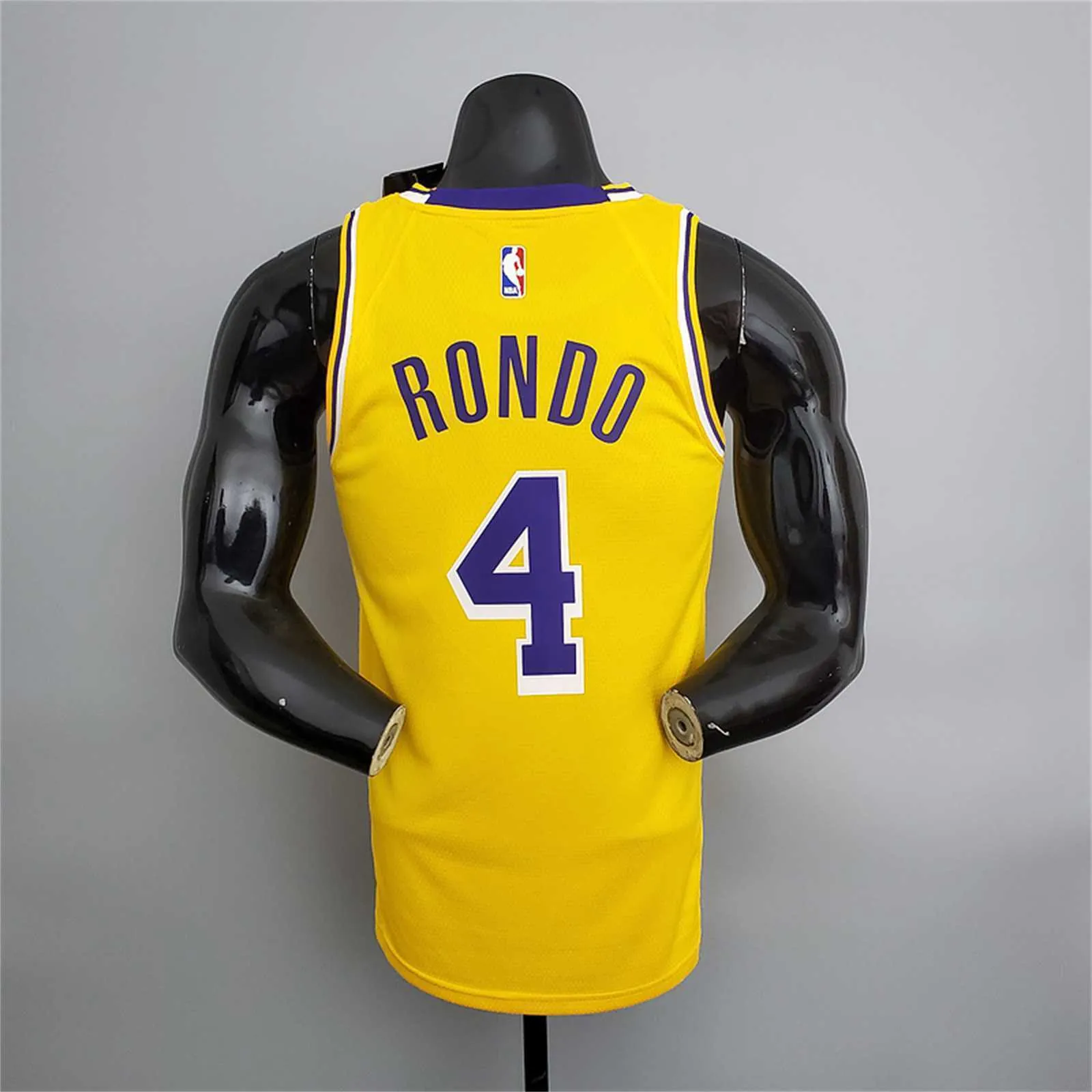 Lakers Rondo#4 Crew Neck Yellow 1