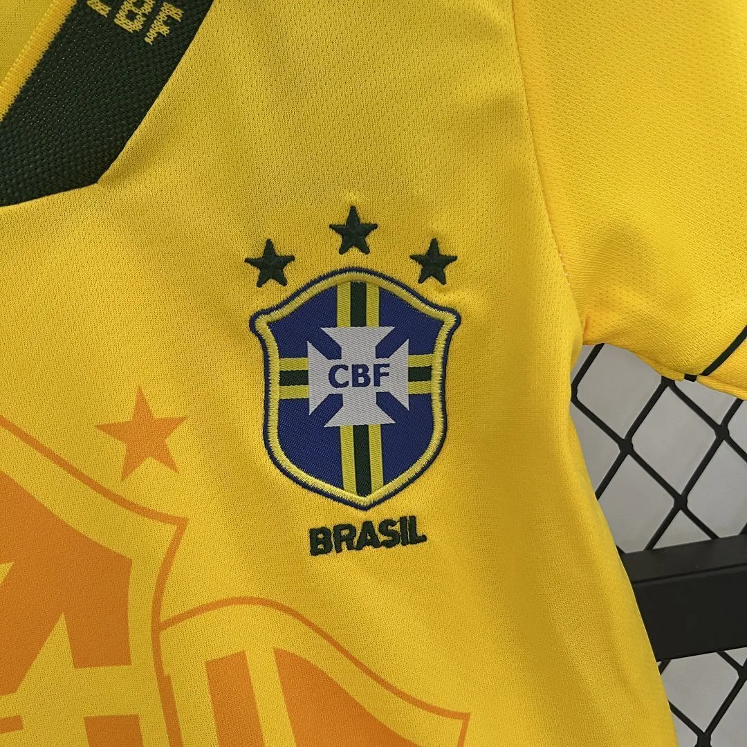 1994 Brazil Home Retro Kids Kits World Cup Shirt Soccer Jerseys Yupoo 8