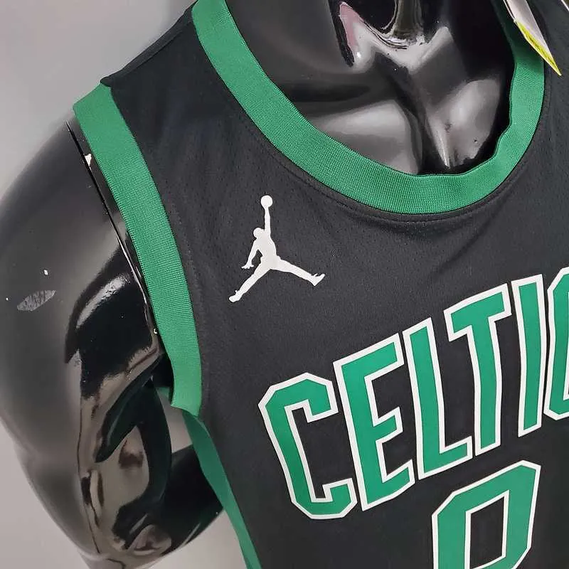 TATUM #0 Celtics White Jordan theme black 8