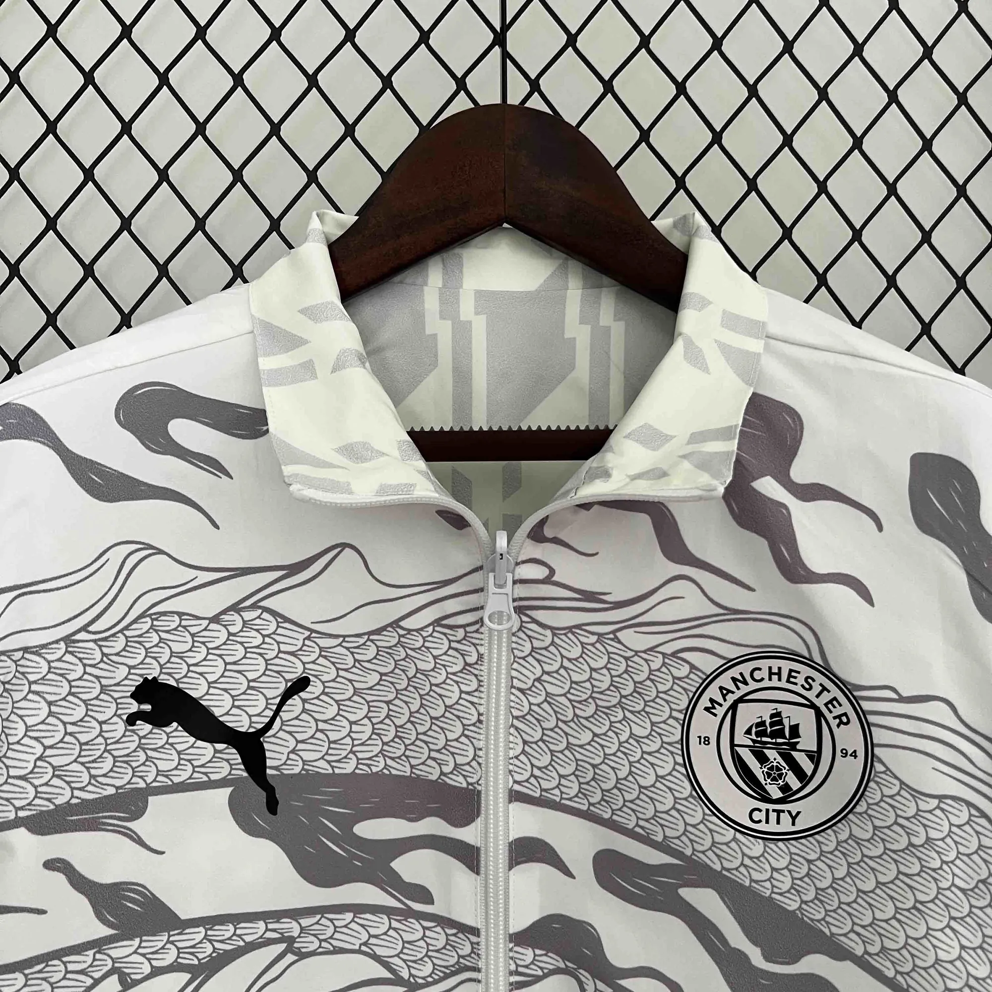 2024 Manchester City Trench Coat Reversible Windbreaker Jacket Soccer AAAAJersey Yupoo 3