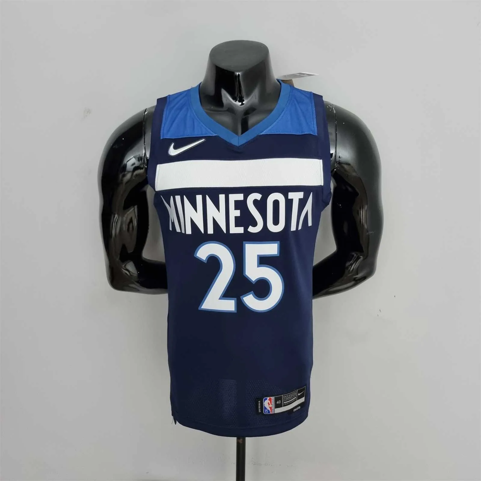 75th Anniversary Minnesota Timberwolves Rose #25 Royal Blue NBA Jersey 9